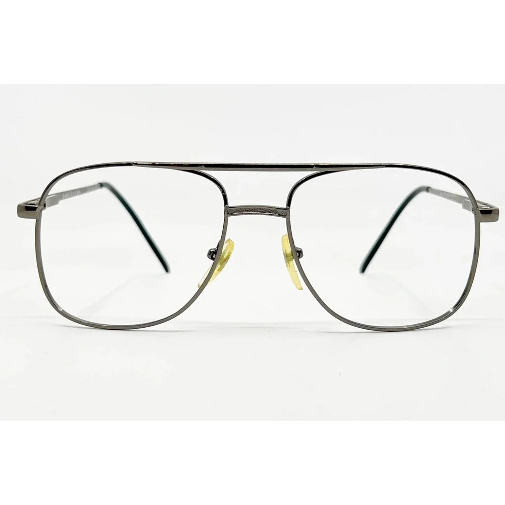 J&B Daniel Flex Gun Eyeglasses Mens Gunmetal Aviator Frames 56-18-140